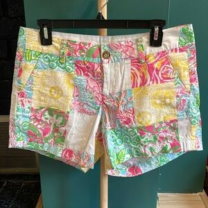 Lilly Pulitzer The Callahan Short 5” Sz 4 Multi State Patch T050
